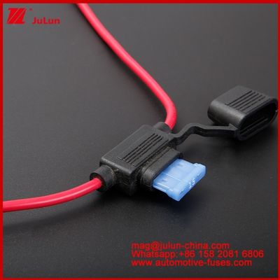 Waterproof ATC ATO Standard Fuse Holder Medium Blade 12V Waterproof Auto Fuse Holder Standard Copper and Plastic with 16AWG Wire 3A 5A 10A Automotive Use