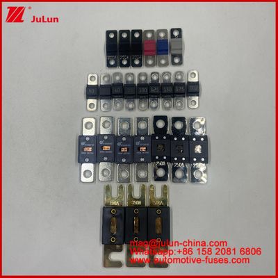 Automotive Blade Fuses with Rated current 20A 30A 50A 75A 100A 125A 150A 225A 250A 300A 350A 400A 450A 500A