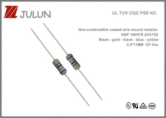 Non Combustible Coated Ceramic Wire Wound Power Resistor 6.3A