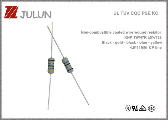 Non Combustible Coated Ceramic Wire Wound Power Resistor 6.3A