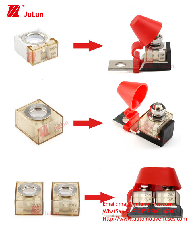 Factory Custom Battery Square Ceramic Fuse Holder New Energy Vehicle Fuse Battery Outdoor Power Supply Insulation Seat
