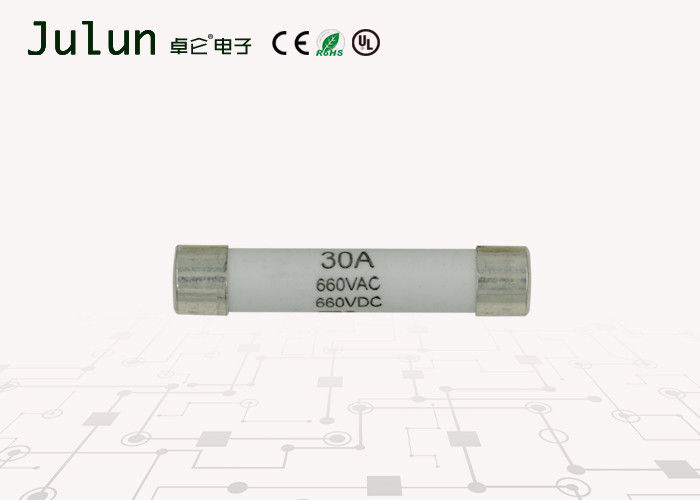 Cylindrical Cap High Voltage Fuse 30Ma  Quick Break Fast Blow Fuse 660v Ac / 660v Dc 6x30mm