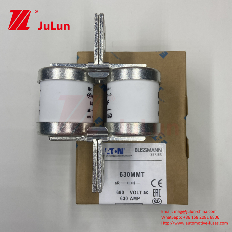 690V Current Ceramic Car Fuses With Twin Bolt Plate Installation  630A  630MMT