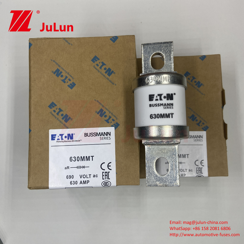 630MMT 690V BUSSMANN Ceramic Copper Twin Flat Plate Bolt Type Fuse 630A Electric Current 0.43kg Weight