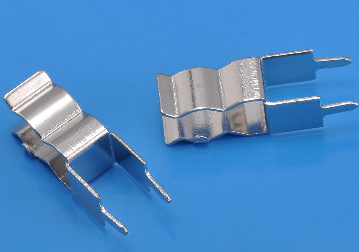 Copper H62 Electronic Fuse Clip Clamps 0.4mm Thickness Nickel Plating Electroplating Material