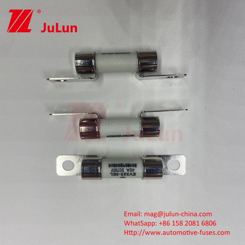 20KA 50KA Breaking Capacity Ceramic Car Fuses Rated  Ev Fuse Bolt Mounting 10A 15A 40A 50A  750VDC