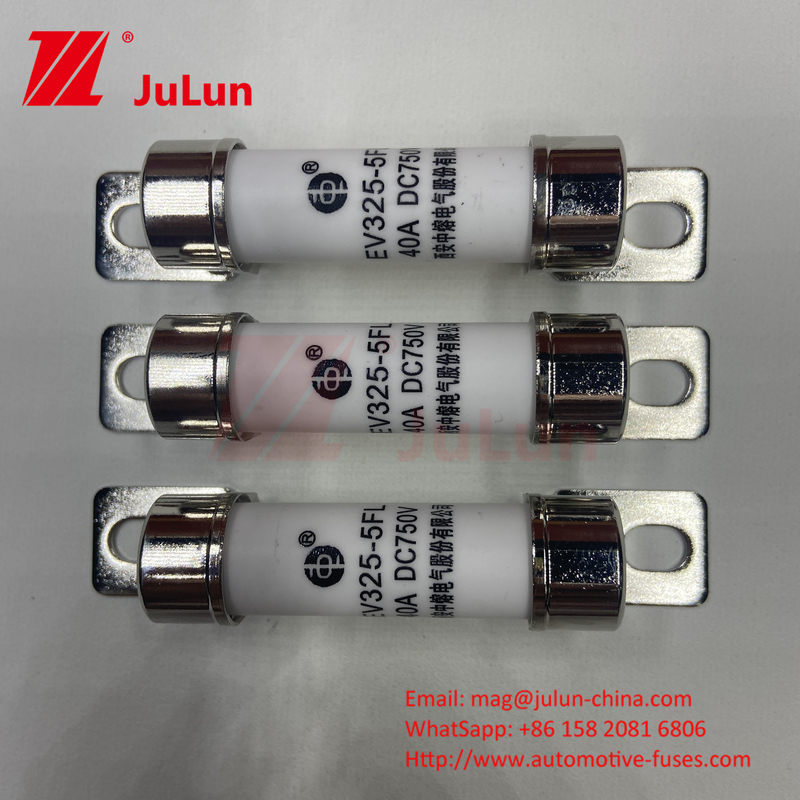 750VDC Energy Storage 10A 25A 30A 50A EV FUS Automotive Ceramic Copper Electric Vehicle Fuse For Energy Storage DC750V