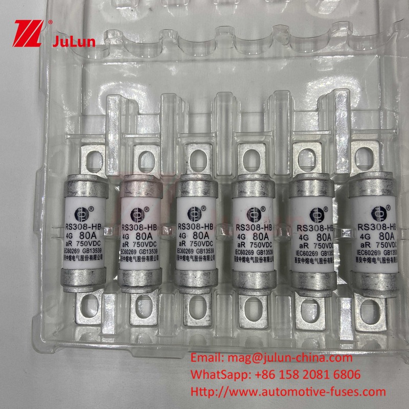 750VDC Ceramic Automotive Fuses RS308 HB 4G High Temperature 10A 20A 25A 30A 40A 50A 63A 80A 100A 750VDC FUSE