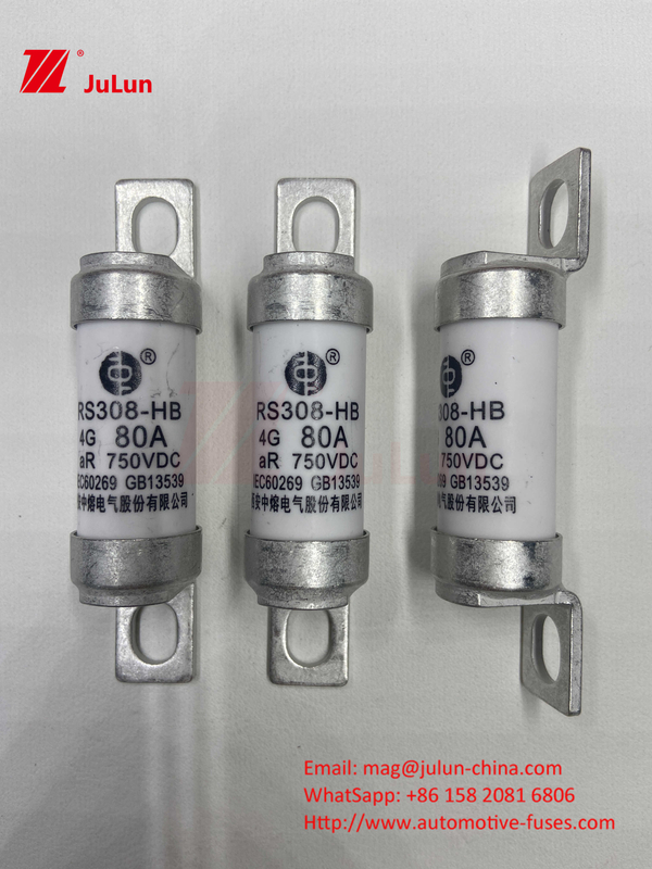 Electric Vehicle Fuse RS308 DC750V 10A 15A 20A With Excellent Resistant To Vibration 63A