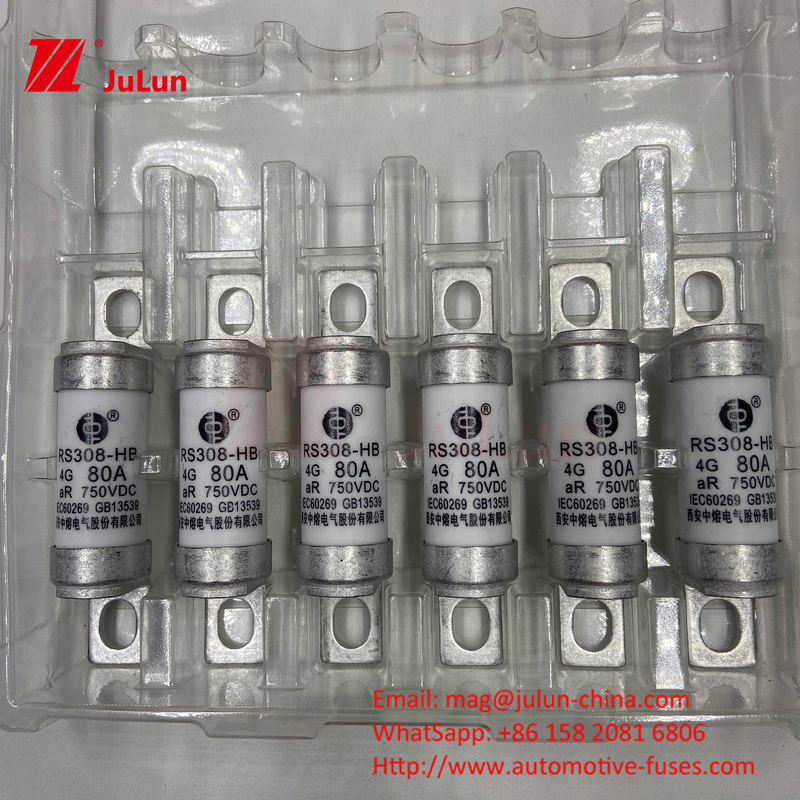 Electric Vehicle  FUSE Environment Reliability Conform To ISO8820, JASO D622 And GB/T31465 30A 40A 50A 80A 750VDC