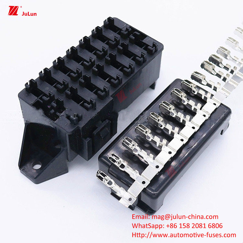 ANS/MIDI Small Premium Fuse Holder, Electric Vehicle Manual Reset 30A-500A Nylon Plastic One/Bipolar 32V Circuit Breaker