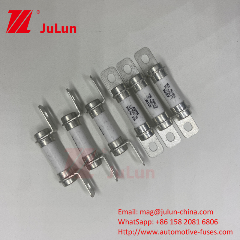 30A Hybrid Vehicle 500VDC Fuse Bolt M6 DC Automotive Devices And Equipment Short Circuit And Backu