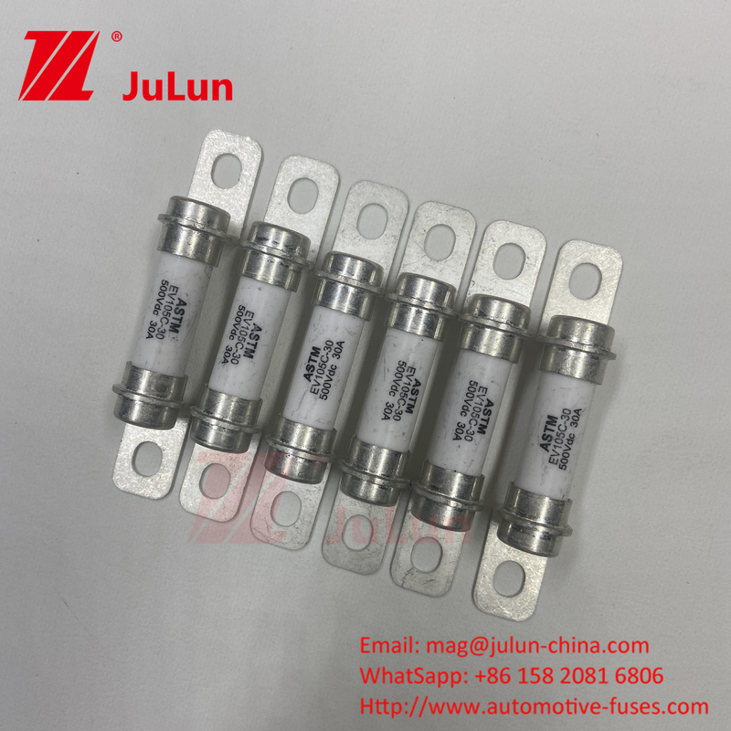 Bolts M6 Automotive High Quality DC Truck Hybrid Electric Vehicle 20A 10A 30A 500VDC Fuse