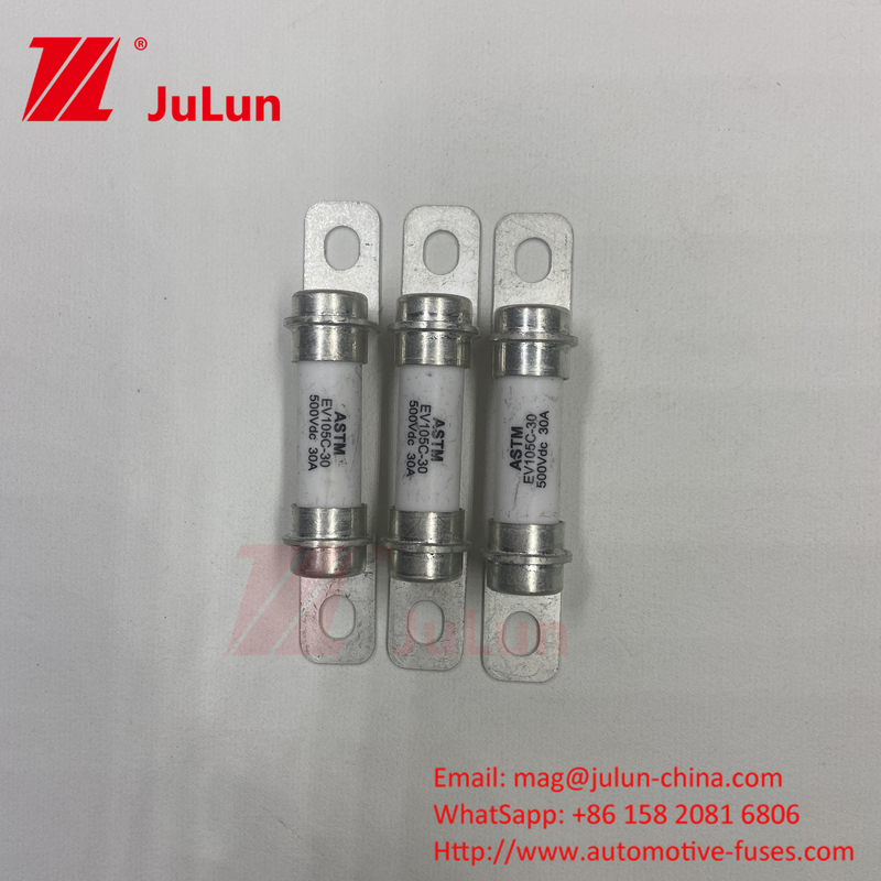 Energy Storage System Fuse 15A Ceramic Tube High Break 30A Safety Protection Fuse Electric Vehicle 500VDC