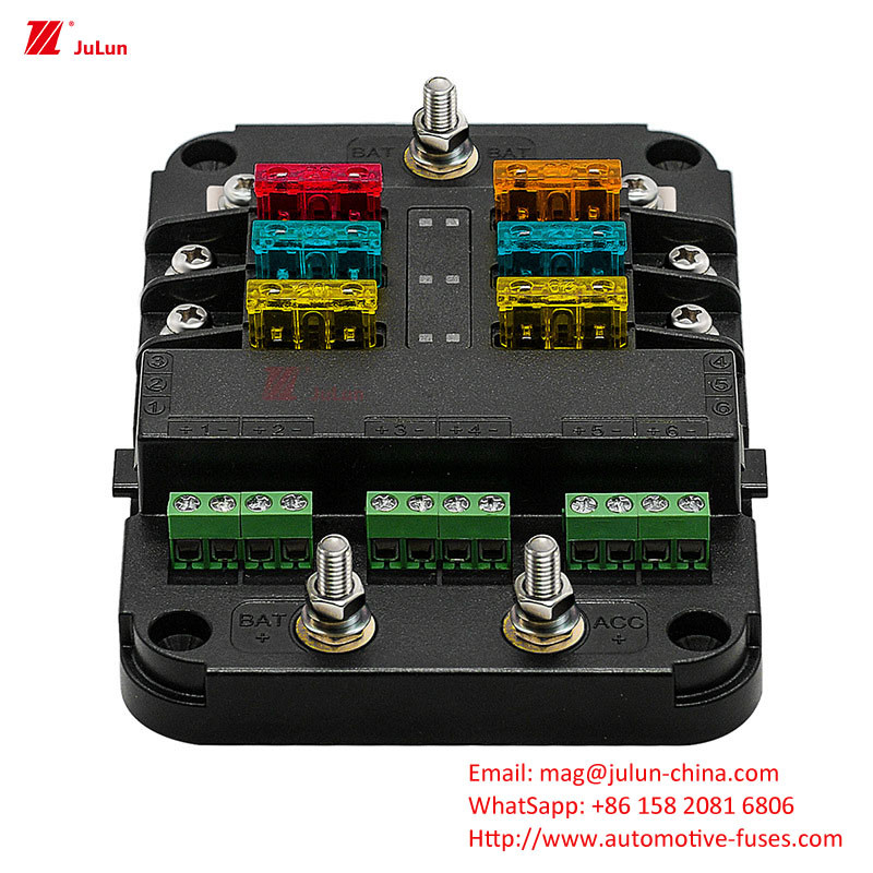 Eu UL Standard Automotive Circuit Breaker Bolt Fuse Holder 32V 30A-500A Nylon Housing