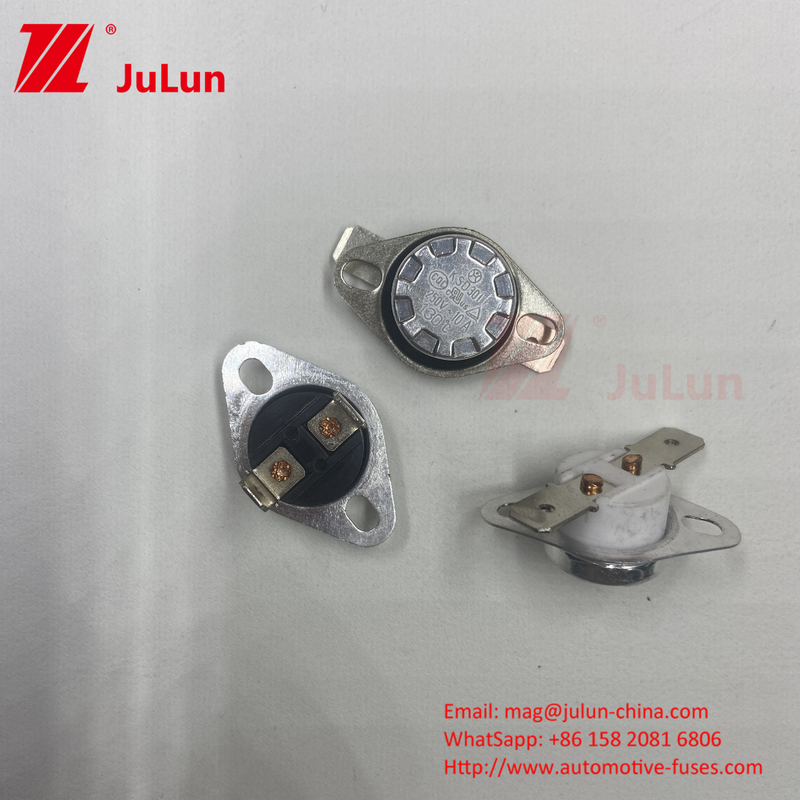 Disc Type KSD301 Bimetal Thermostat Plastic / Ceramic Body Optional