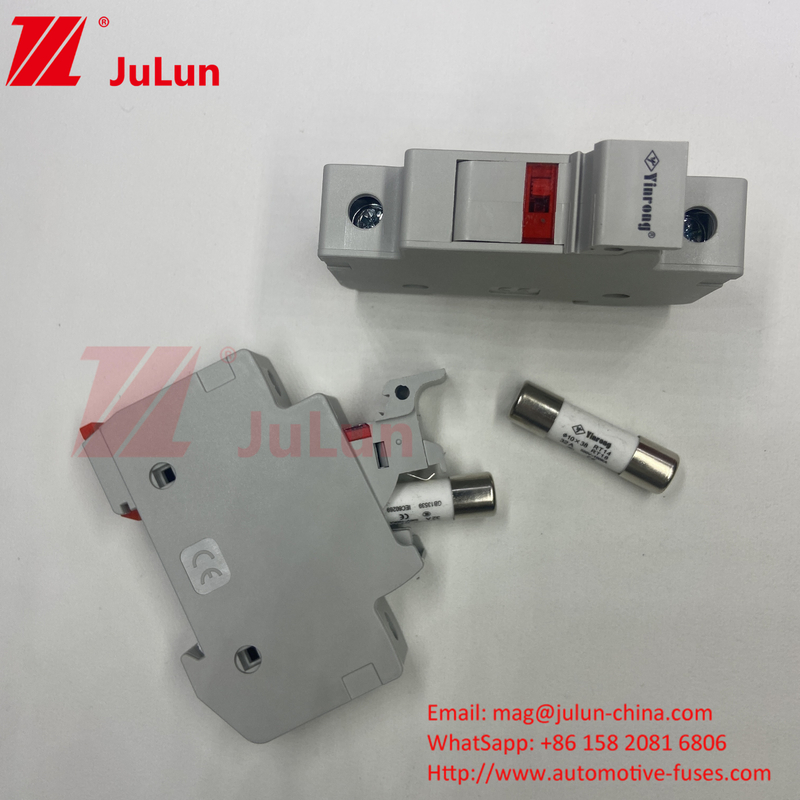 10x38mm 32A Silver Element Solar Fuse For Photovoltaic  RT18-32X 10*38mm Cylindrical Fuse Holder With 32A 690V Low