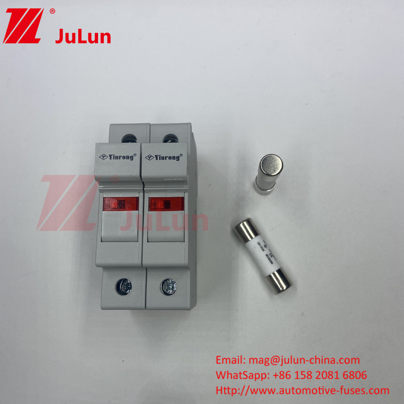 PV-30 CE TUV 10*38mm Dc 6A 8A 10A 12A 15A 20A 25A 32A PV Solar Dc 1000V Fuse With Fuse Holder Box With Indication