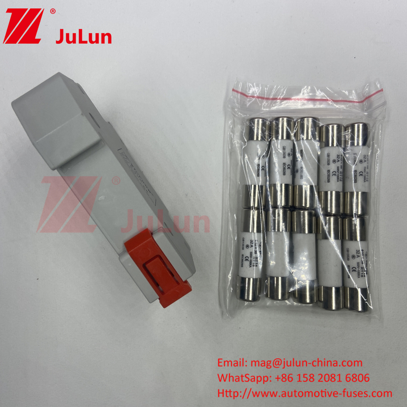 30kA Ceramic Solar Fuse For Solar Inverter Protection Solar PV System 6A 10A 15A 20A 25A 30A DC Fuse TOPV-32 For Solar P