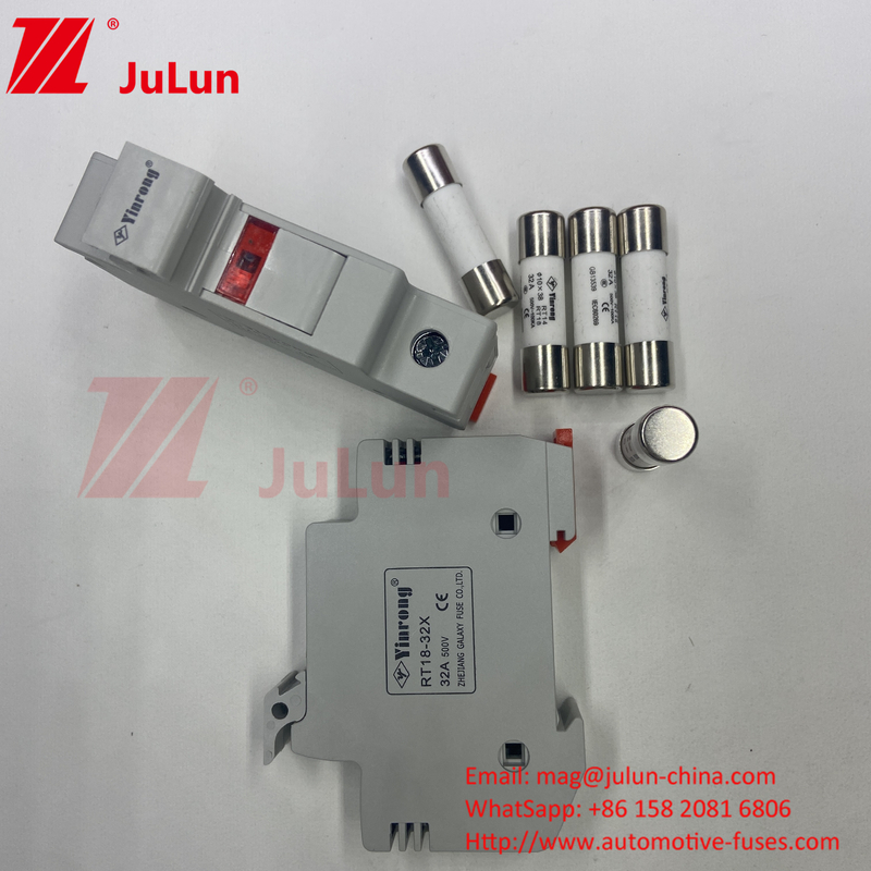 1000VDC 30kA Ceramic Solar PV Fuse 10*38 DC Solar Energy PV Solar Fuse Base And 1000V Fuse 15A 20A 25A 30A 32A