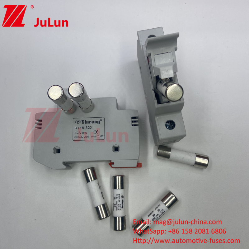High Voltage Solar Fuse 10A~63A For Solar Photovoltaic Inverter 500vdc 1000vdc  1500vdc