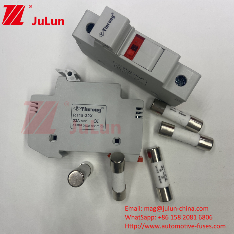 Silver Element Solar PV Fuse For IEC60269.6 Standard Din Guide Fuse Holder