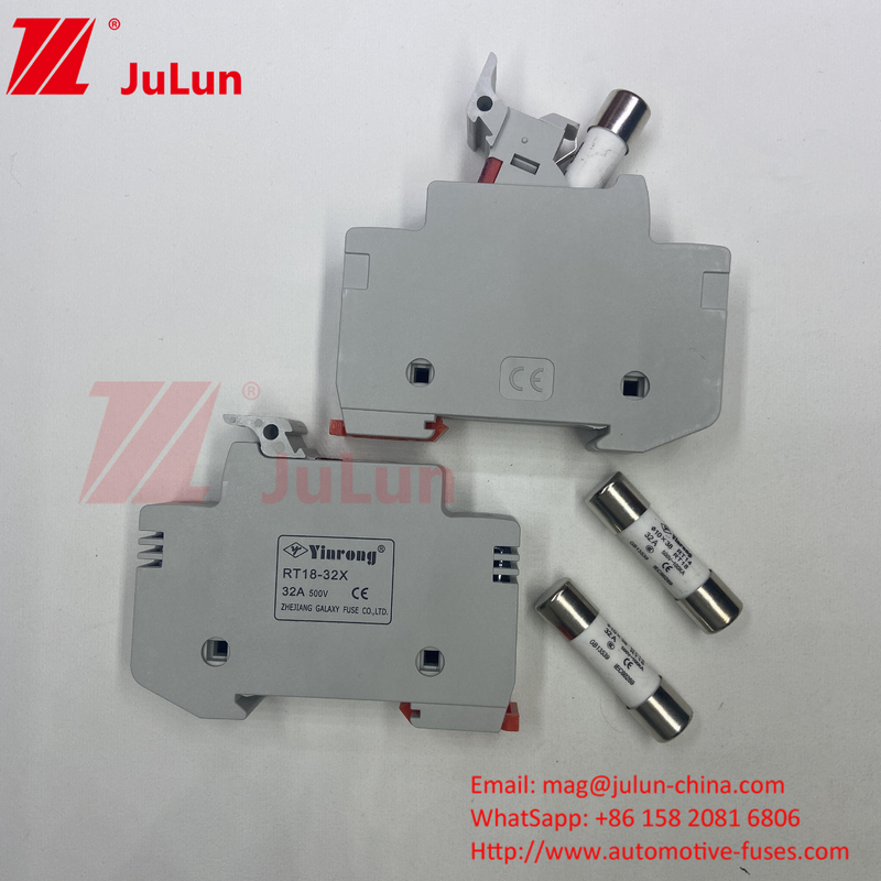 30kA DC Rated Solar Fuse For Photovoltaic BusS 1000V Fuse Base Suit 10 * 38 Fuse Core Inner Core