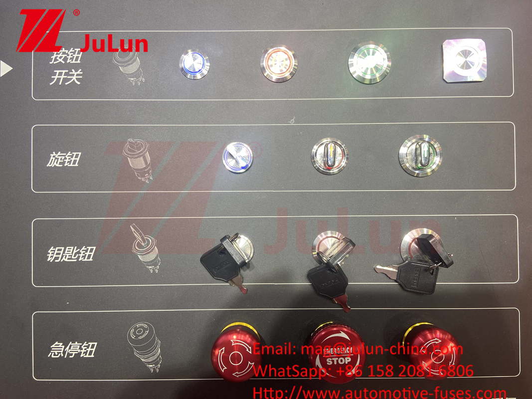 IP65 Self-Locking Stainless Steel Metal 10/12/16/22mm Momentary Led Small Push Button Switches