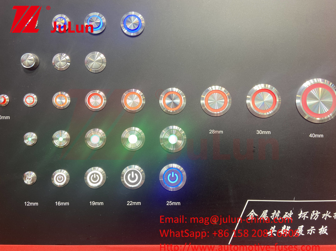 Push Button Switch Bouton Poussoir reset PCB Metal Screw Round Button 16MM Stainless Steel 1NO,1NC 2A