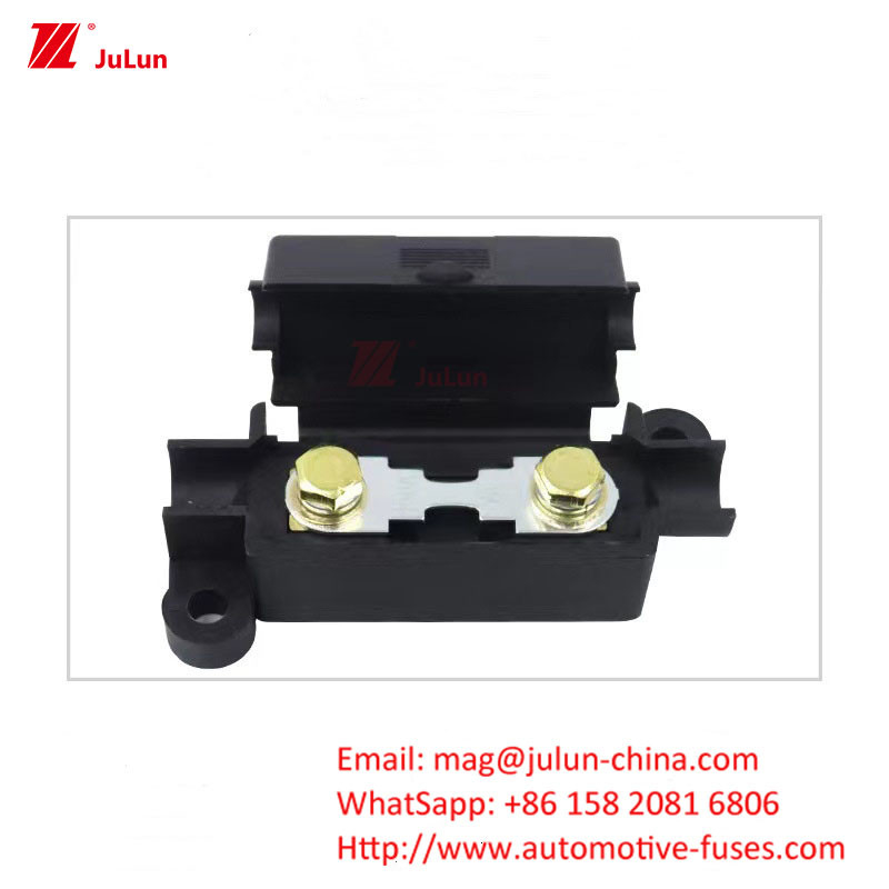 Eu UL 32V 30A-500A Copper Automotive Fuse Holder Fork Bolt Fuse Holder New Energy High Current Fuse