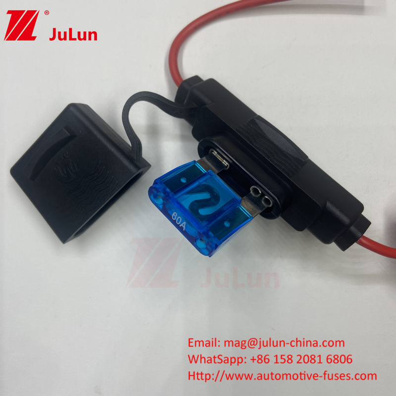 24VDC Temperature Resistant Low Voltage Fuse Holder With Custom Plug In Fuse
