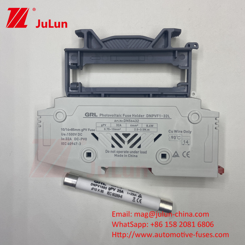 Fuse 1500vdc 20a DNPVF1-32L Solar System Pv Fuse 1500vdc Fast Blow Ceramic DIN Rail Moun 10x85MM 1500V Thermal Fuse