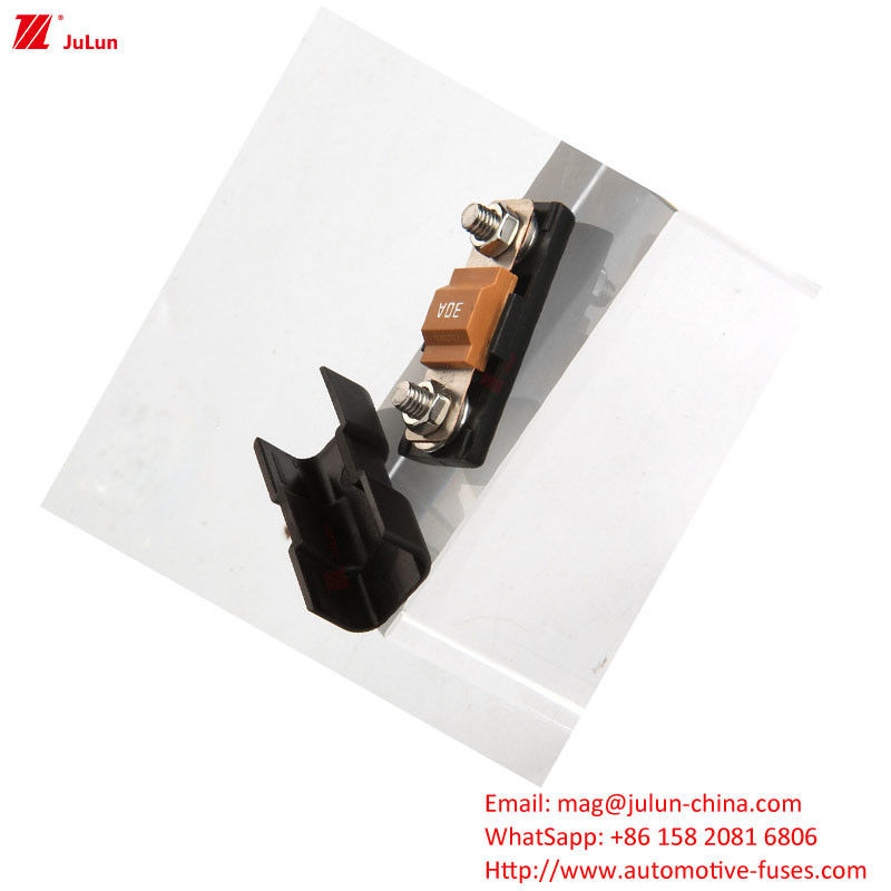 32V Automotive Fuse Holder With 30A-500A Bolt/Bolt Rated Ampere 2-Pole Fuse Block