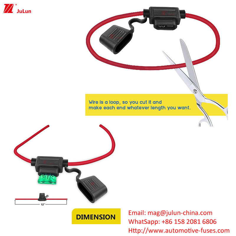 ANS / MIDI Small Manual Reset Automotive Fuse Holder 40 Amp For Safe Electric Vehicles