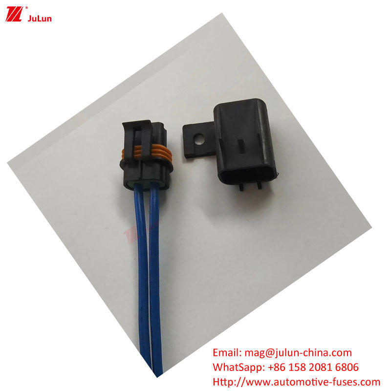 Plastic / Nylon Shell 32V Electric Vehicle Fuse Holder 30A-500A 1 Pole Manual Reset