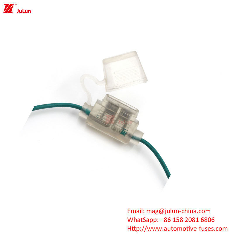 Small Electric Vehicle Fuse Holder For Automobile Fuses In Line Rated Voltage 32V