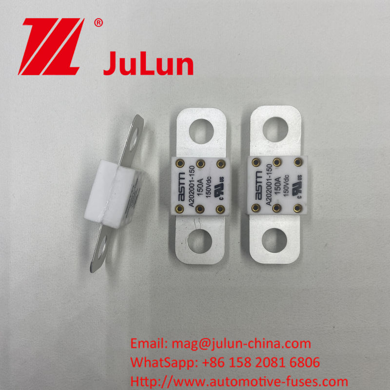 Ceramic Automotive Fuses ASTM A202001-200A 150VDC for EV Traction System Silver Material 20KA Breaking Capacity 16-20KA 400A 500A