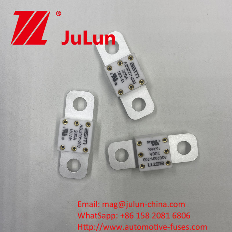 Energy Storage Ceramic Automotive Fuses A202001-200A 150VDC with Rated voltage Mounting method SCREW BOLT