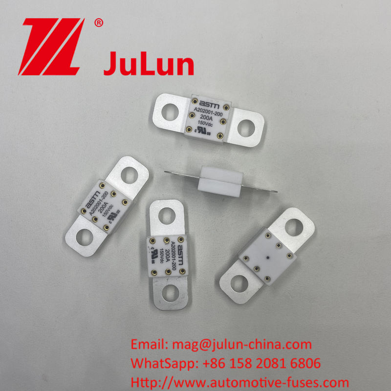 Ceramic Automotive Fuses 150VDC 300A A202001 with Mounting Method SCREW BOLT Electrical Characteristics 1.0In 4 Hours 3.0In 10s Max