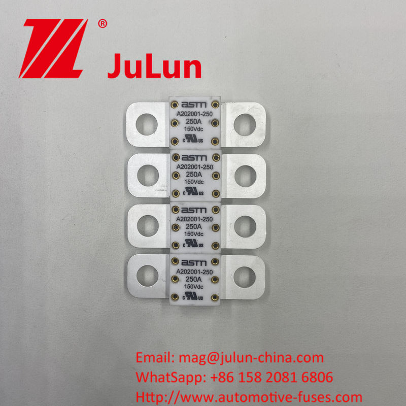 EV Traction System Ceramic A202001 250A 150VDC Fuses with High Breaking Capacity 400A 500A 16-20KA