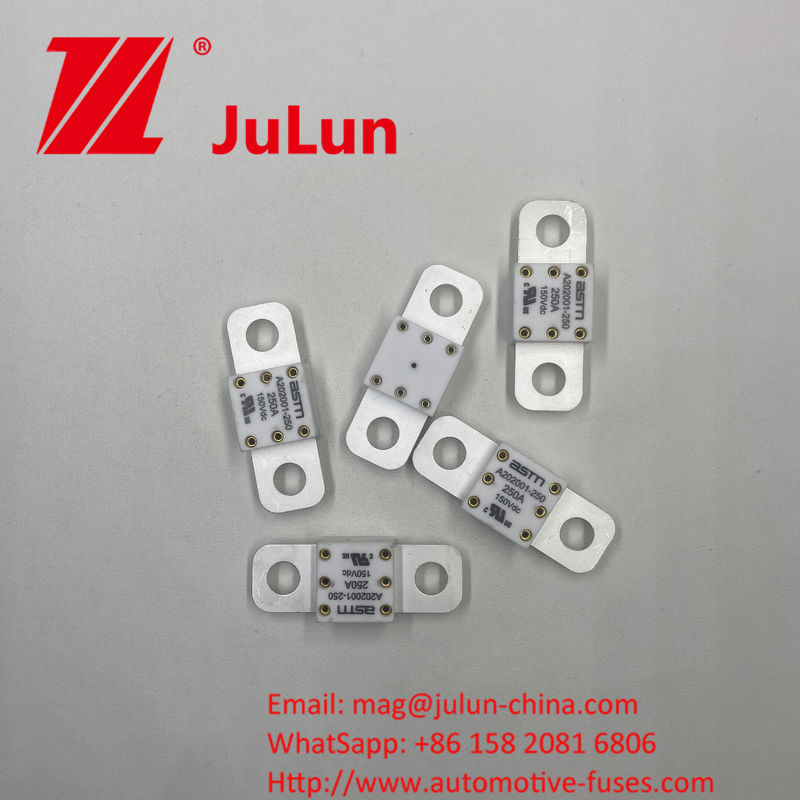 Electrical Characteristics ASTM A202001 300A 150VDC Ceramic Automotive Fuses for Heavy-Duty Equipment