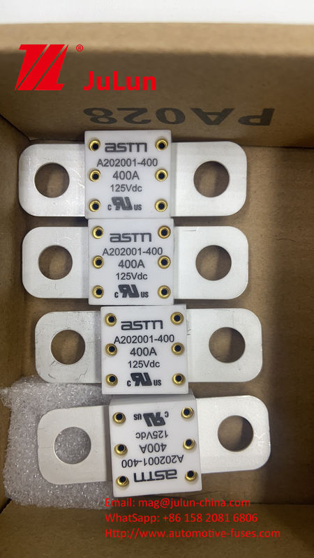 150VDC 500A A202001 ASTM Rated Ceramic Vehicle Fuses with automotive energy storage battery