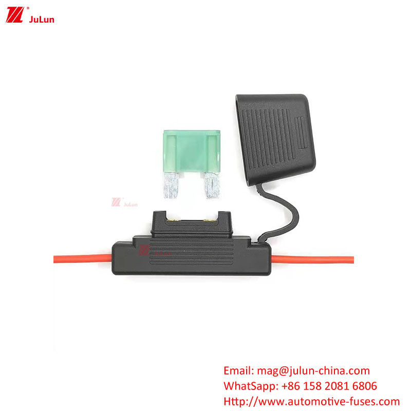 Electric Vehicle Fuse Holder For Plug In Fuse Terminal Material Copper Rated Current 25A 32A 80A