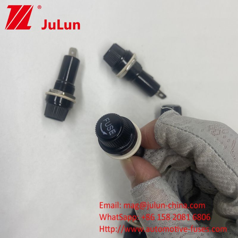 Welding Type Panel Mount Electronic Box Auto Fuse Holder For Glass Fuse Microwave Fuse
