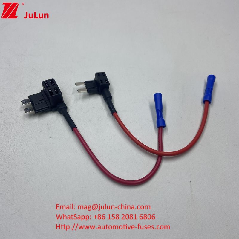 Standard Plug Adapter Mini Tap Car Fuse Holder 10A/15A/20A Brass Tin Plating Simple Spiral