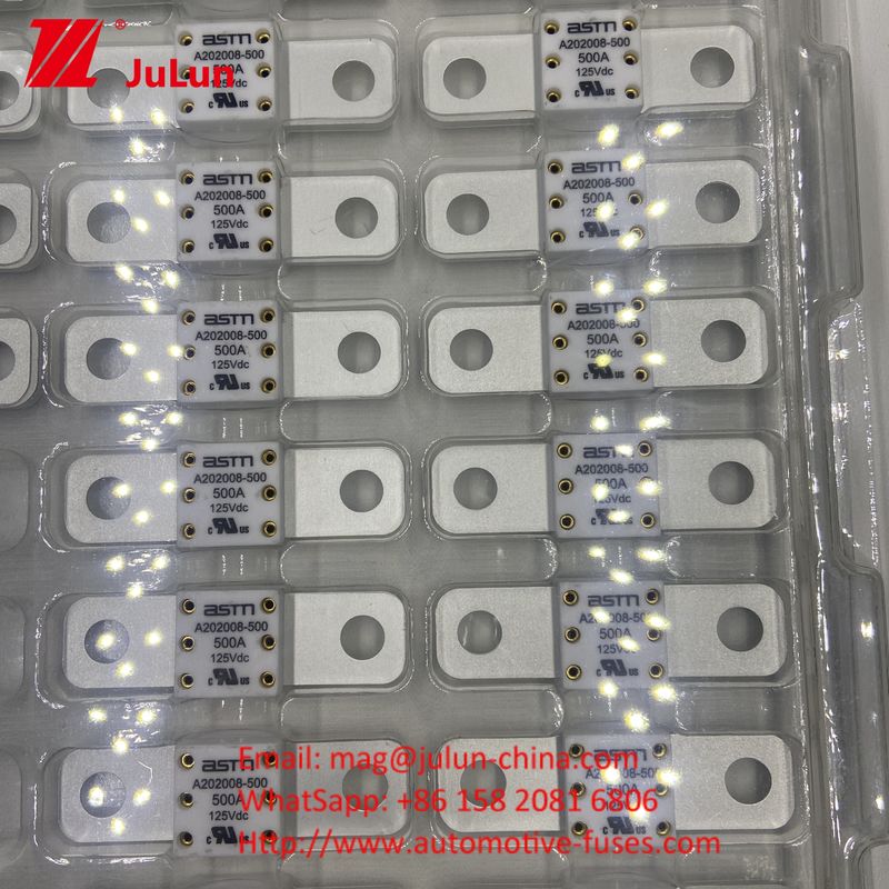 ASTM A202008 250A 125VDC Flat Plate Type Auto Blade Fuses For Bolt