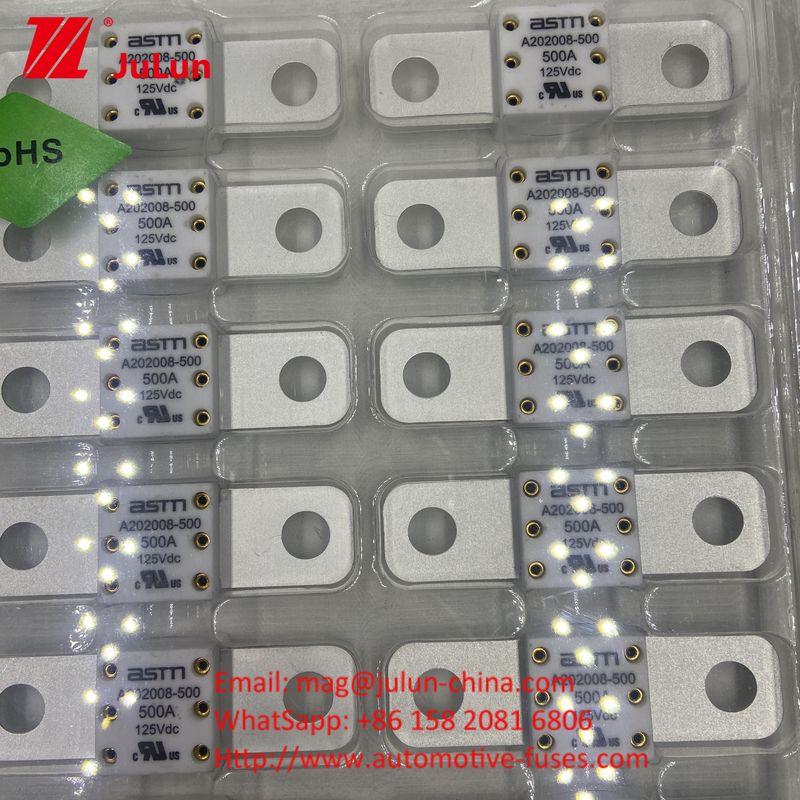 125VDC A202008 350A 125VDC ASTM Rated Voltage Ceramic Car Fuses For EV Traction System