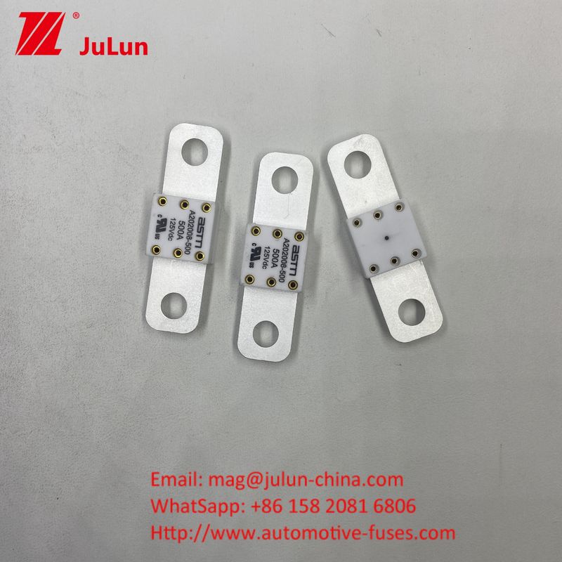 20KA Breaking Capacity Electric Vehicle A202008 400A 125VDC ASTM Fuse For Ships Application Scenario