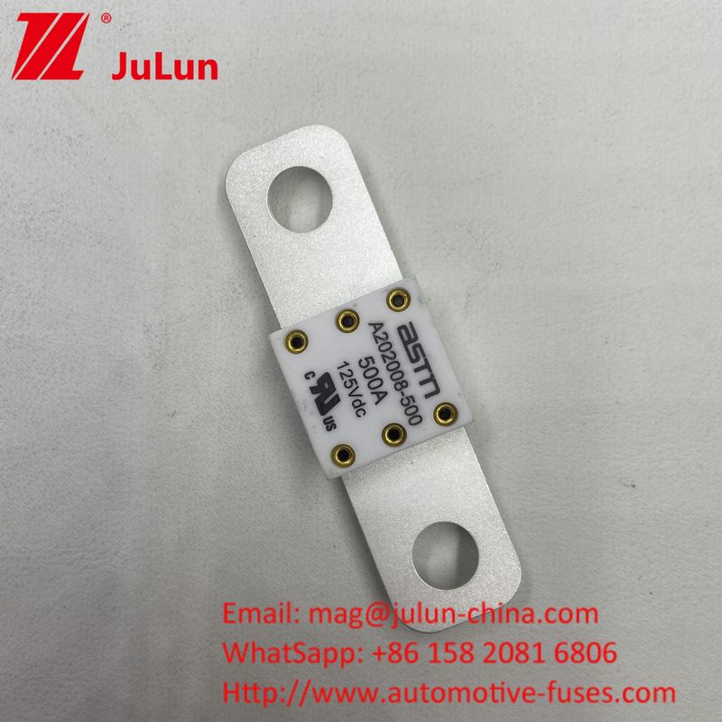 ASTM 400A 125VDC Ceramic Metal Car Battery Fuse For Automotive Industry 68*17.7*12mm