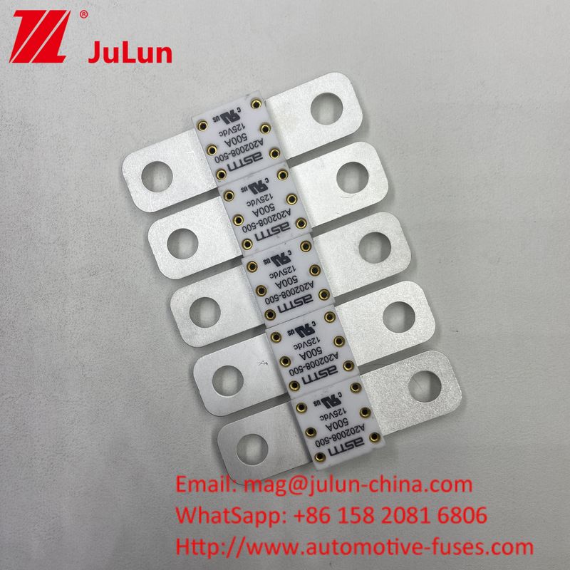 68*17.7*12mm A202008 350A 125VDC EV FUSE High Breaking Capacity Under 125Vdc For Electric Vehicle Performance Optimization